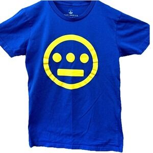Oaklandish Hieroglyphics Hiero Face Logo TShirt Blue Yellow Size S Hip Hop Group